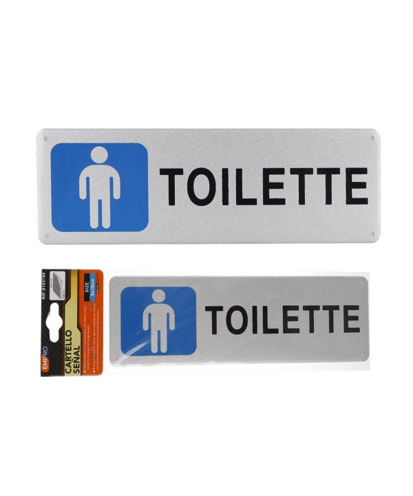 Cartello Segnaletico Toilette Uomo 5*18CM