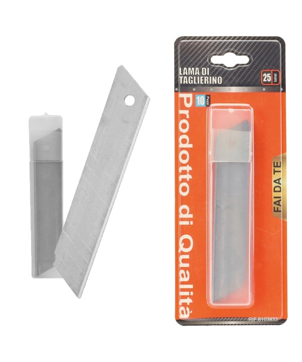 10 Pezzi Lame Di Ricambio 25mm Per Taglierini Grande
