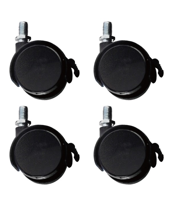 Kit di 4 Rotelle Per Mobili Con Freno Diametro 40mm Con Perno Filettato M8