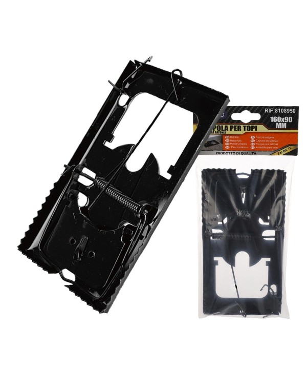 Trappola per Topi Riutilizzabile Pronto all'uso Interno e Esterno L160mm x W90mm