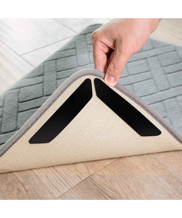 8pz Adesivi Ferma Tappeto Antiscivolo Forma a Trapezoidale Lungo 30x180x2.5mm per Parquet, Laminato, Piastrelle, PVC, Sughero e Vinile