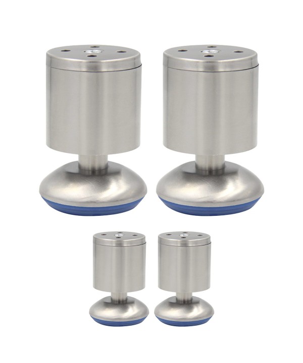 4 Pezzi Piedini Livellamento in Acciaio Inossidabile Adatto ai Mobili Tavoli Armadi Divani Letti Mensole Diametro 50mm Altezza 80mm