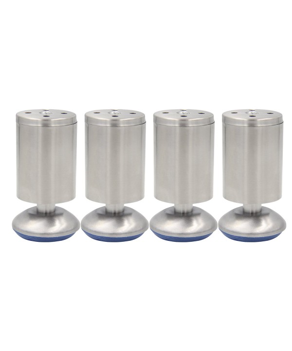 4 Pezzi Piedini Livellamento in Acciaio Inossidabile Adatto ai Mobili Tavoli Armadi Divani Letti Mensole Diametro 50mm Altezza 100mm
