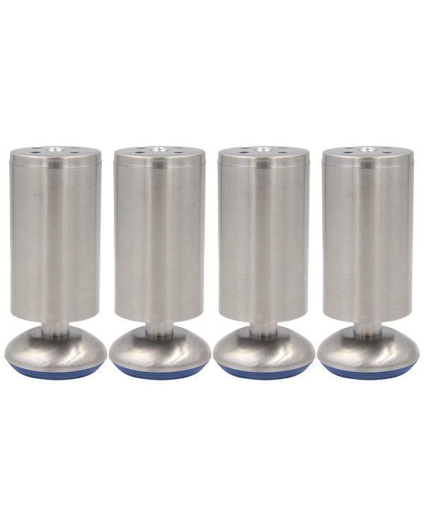 4 Pezzi Piedini Livellamento in Acciaio Inossidabile Adatto ai Mobili Tavoli Armadi Divani Letti Mensole Diametro 50mm Altezza 120mm