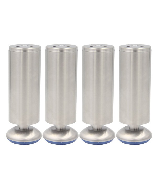 4 Pezzi Piedini Livellamento in Acciaio Inossidabile Adatto ai Mobili Tavoli Armadi Divani Letti Mensole Diametro 50mm Altezza 150mm