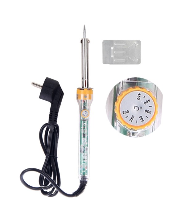 Saldatore a Stagno Professionale 60W Trasparente con Circuito a Vista, Saldatrice Stagnatore Elettrico A Stilo,Temperatura Regolabile da 200-450°C