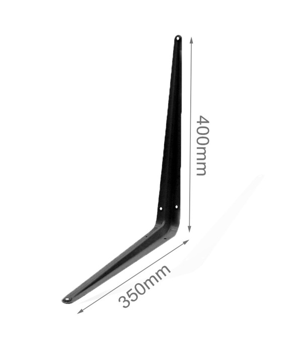 4 Pezzi Supporto Staffe da Muro Supporto Triangolare per le Mensole Finitura Nera Misura 350x400mm