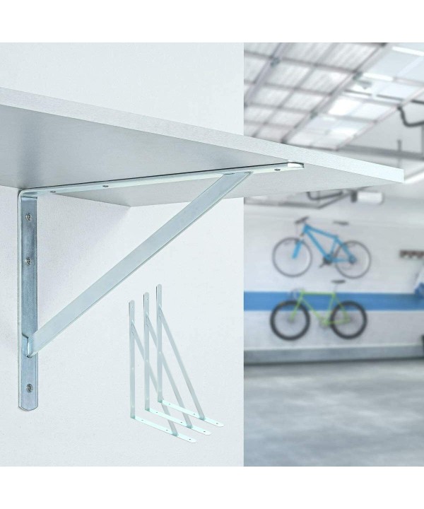 4 Pezzi Staffe da Muro Supporto Triangolare per le Mensole Rinforzate in Acciaio Misura 500x330x30x4mm