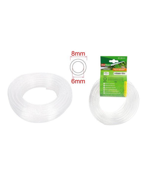 Tubo Flessibile in PVC Tubo Trasparente per Serbatoio e Acquario 6mmX10M