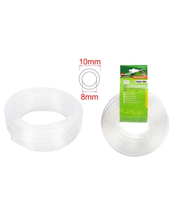 Tubo Flessibile in PVC Tubo Trasparente per Serbatoio e Acquario 8mmX20M