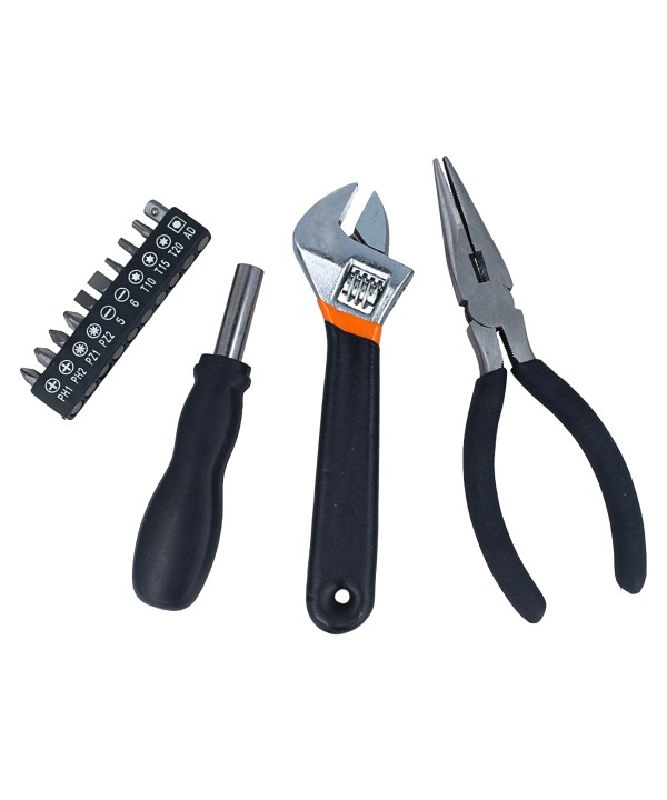 Kit Attrezzi 13 Pezzi Cacciavite Magnetico ad Incastro + Chiave Regolabile A Rullino + Pinza A Becco Lungo