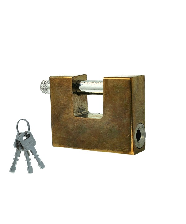 Lucchetto Corazzato Antiscasso 60mm Con 3 Chiavi Colore Ottone