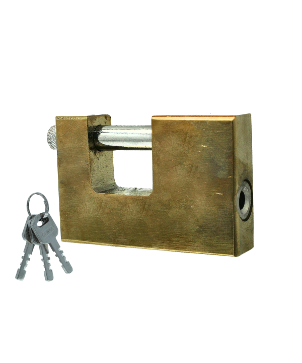 Lucchetto Corazzato Antiscasso 80mm Con 3 Chiavi Colore Ottone