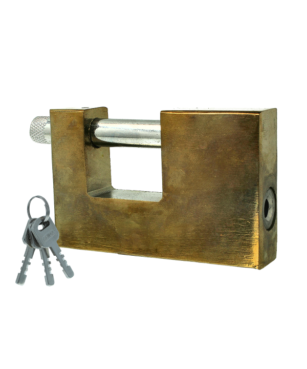 Lucchetto Corazzato Antiscasso 90mm Con 3 Chiavi Colore Ottone
