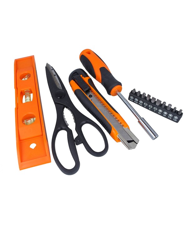 Kit Cacciaviti Da 14 Pezzi Con Punte CR-V Taglierino Forbici Livella Magnetica