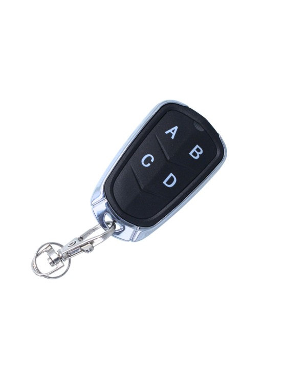 Telecomando Cancello Autoapprendente Frequenza 433Mhz Codice Fisso 4 Tasti Universale Nero