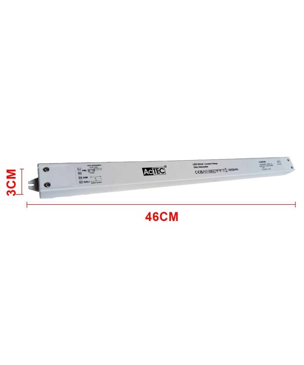 Alimentatore Dimmerabile DALI2 PUSH Pulsante 24V 200W Super Slim 450X32X23mm