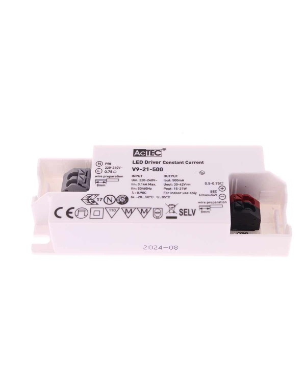 Led Driver CC Corrente Costante 500mA 30V-42VDC Per Alimentare Led Max 21W