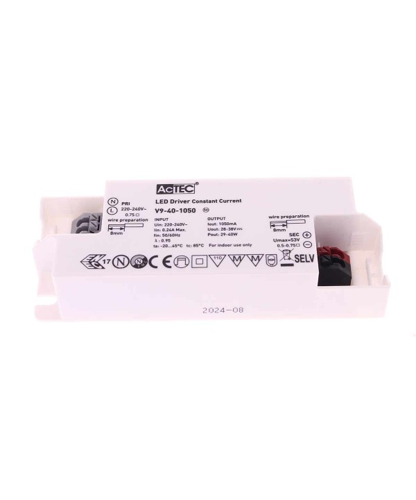 Led Driver CC Corrente Costante 1050mA 28V-38VDC Per Alimentare Led Max 40W