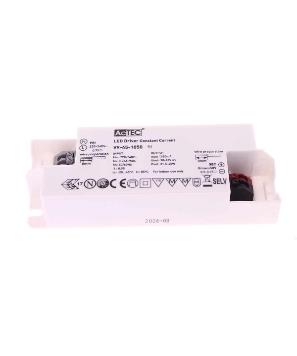 Led Driver CC Corrente Costante 1050mA 30V-42VDC Per Alimentare Led Max 45W