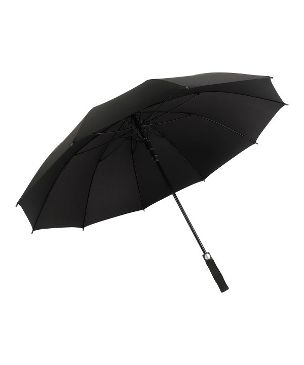 Ombrello Lungo Golf Robusto Antivento 10 Stecche Apertura Automatico e Chiusura Manuale Nero Classico