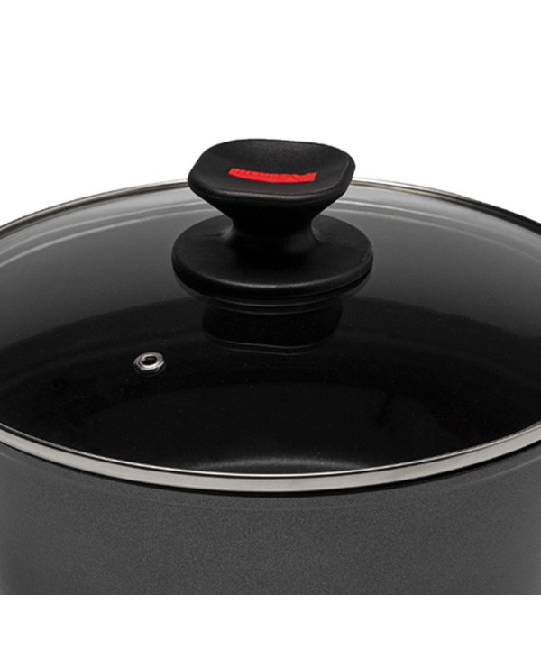 Casseruola Induzione Fonda Antiaderente Con Coperchio Diametro 20cm Spessore 4mm