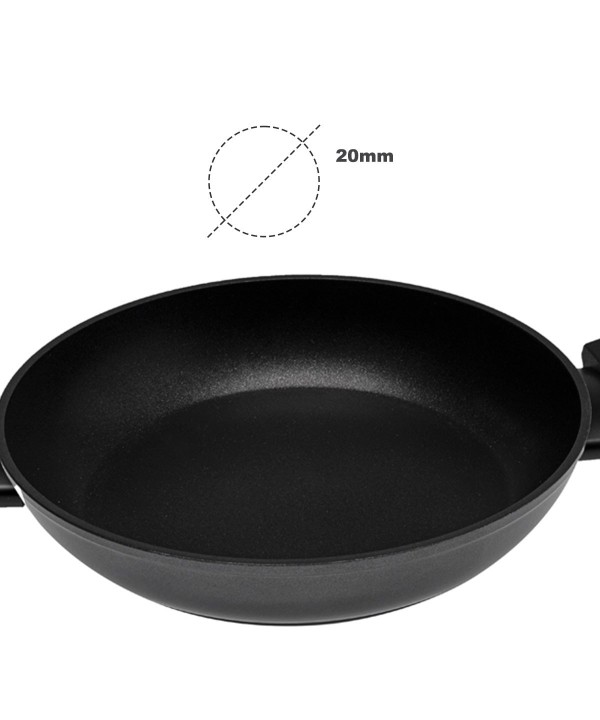 Tegame Induzione con Fondo Antiaderente Diametro 24cm Spessore 4mm