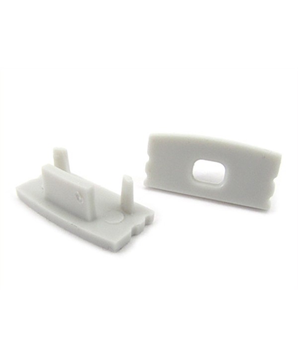 Coppia Tappi Tappini Termine Per Chiusure Profilo Barra Alluminio Quadrato Super Slim BA1707 BA5209