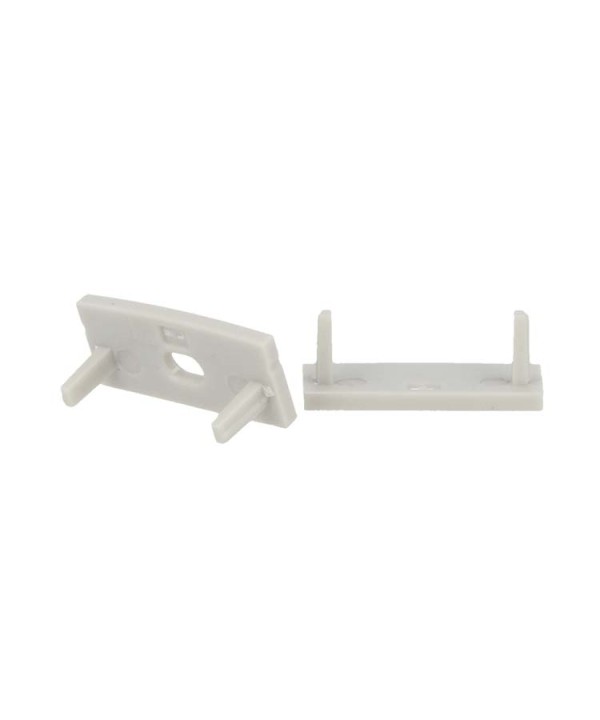 Coppia Tappi Tappini Termine Per Chiusure Profilo Barra Alluminio Larga Da 20mm BA2310
