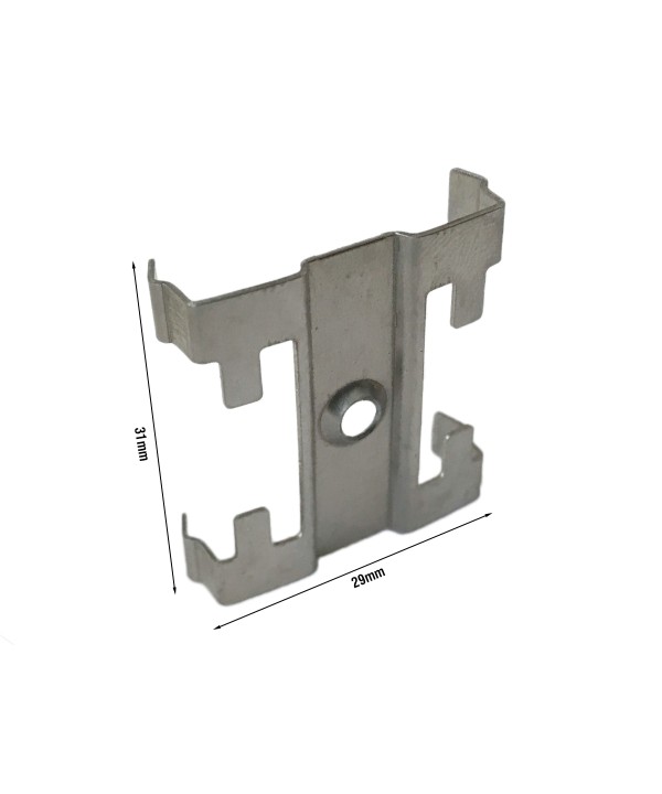 Clip Guida Gancio Metallo Per Fissaggio a Muro Del Profilato Alluminio Da Soffitto Luce Asimmetrica BA3315W