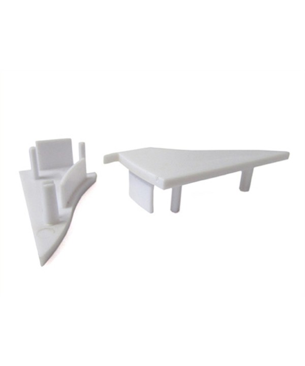 Coppia Tappi Tappini Termine Per Chiusure Profilo Alluminio Da Muro e Soffitto BA4001