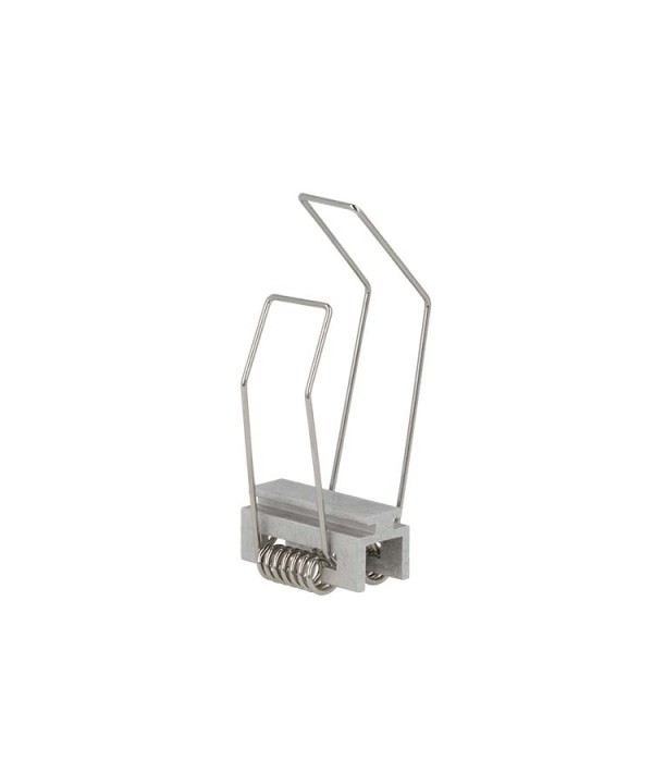 Clip Guida Con Molla Per Fissaggio Da Incasso A Muro Parete e Cartongesso Del Profilo Alluminio BA5003 Con 2 Linguette Diverse