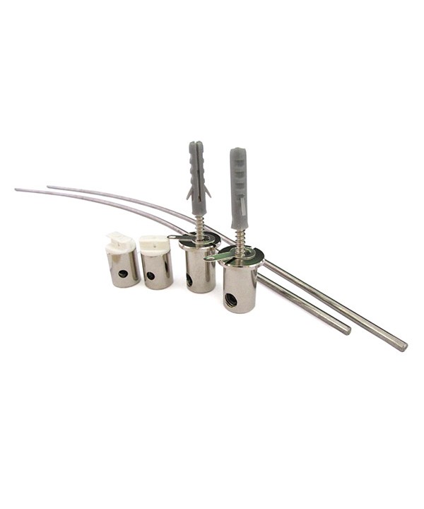 Kit Staffe Per Fissaggio Da Muro Parete Sporgente Per Quadri Del Profilo Barra Alluminio Tondo BA6001
