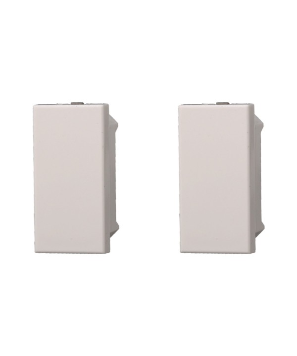 ETTROIT 2 Pezzi Copritasti Copriforo Falso Polo 1P Bianco Compatibile Con Bticino Axolute