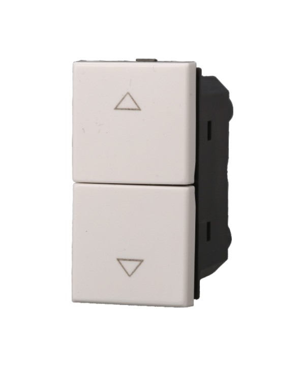 ETTROIT Pulsante Saliscendi Commutatore 2P 10A Tapparelle Colore Bianco Compatibile Con Bticino Axolute
