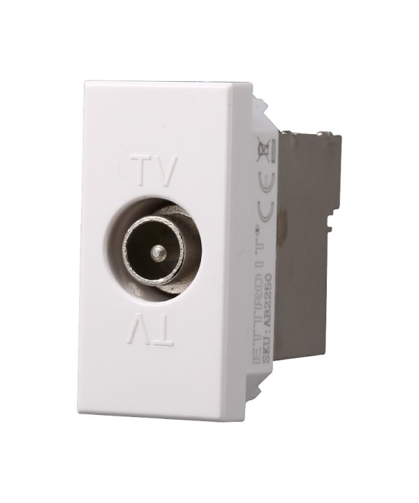 ETTROIT Connettore Presa TV Terminale Maschio Colore Bianco Compatibile Con Bticino Axolute