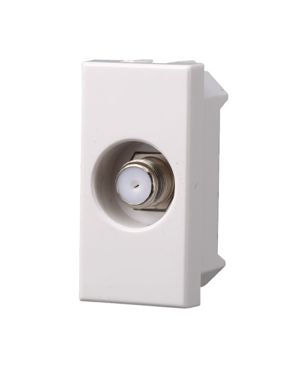 ETTROIT Connettore Presa TV SAT Satellitare Tipo F Colore Bianco Compatibile Con Bticino Axolute