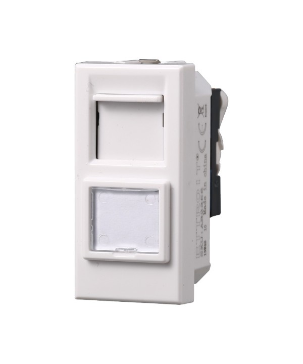 ETTROIT Connettore Rete Presa Dati RJ45 CAT6 Colore Bianco Compatibile Con Bticino Axolute