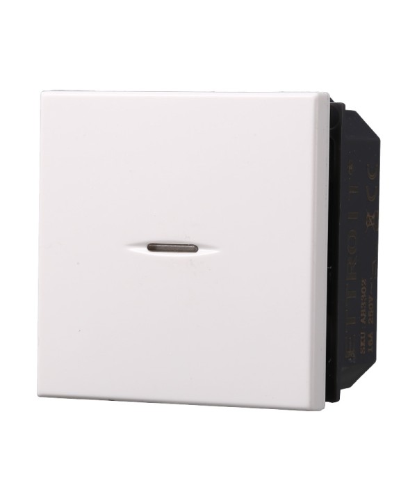 ETTROIT Deviatore Assiale 2M 2P 16A Colore Bianco Compatibile Con Bticino Axolute