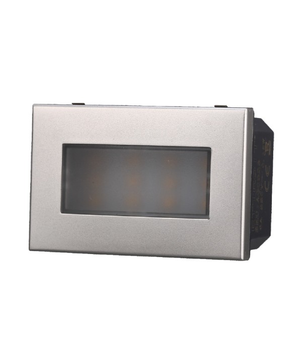 ETTROIT Lampada Led Segnapasso 3P 220V Grigio 3000K Compatibile Con Bticino Axolute