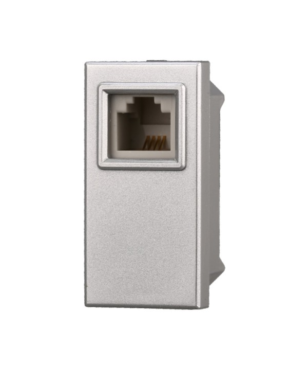 ETTROIT Connettore Telefonica Presa RJ11 Colore Grigio Compatibile Con Bticino Axolute