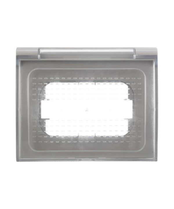ETTROIT Placca Custodia IP44 3P Grigio Universale Per Scatola 503 Compatibile Bticino Vimar Gewiss