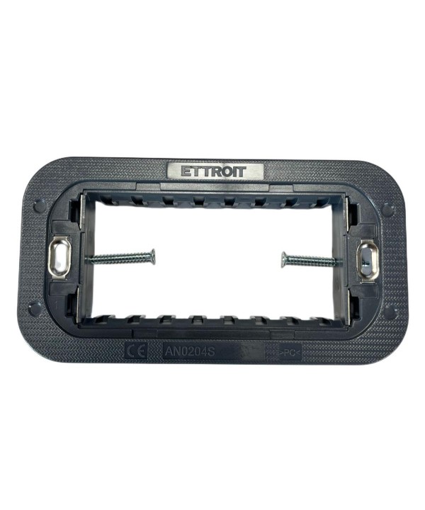 ETTROIT Supporto Slim Sottile 4P Serie Moon 4 Posti Per Scatole 504 Compatibile Con Bticino Axolute Air