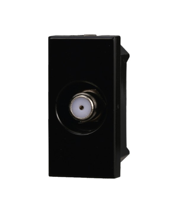 ETTROIT Connettore Presa TV SAT Satellitare Tipo F Colore Nero Compatibile Con Bticino Axolute