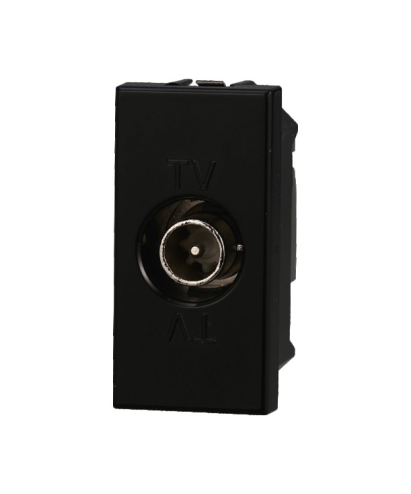 ETTROIT Connettore Presa TV Passante Maschio Colore Nero Compatibile Con Bticino Axolute