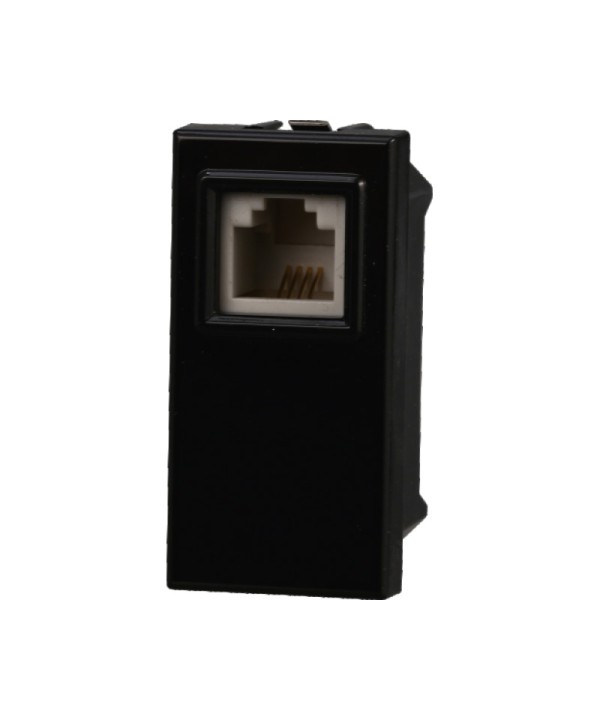 ETTROIT Connettore Telefonica Presa RJ11 Colore Nero Compatibile Con Bticino Axolute