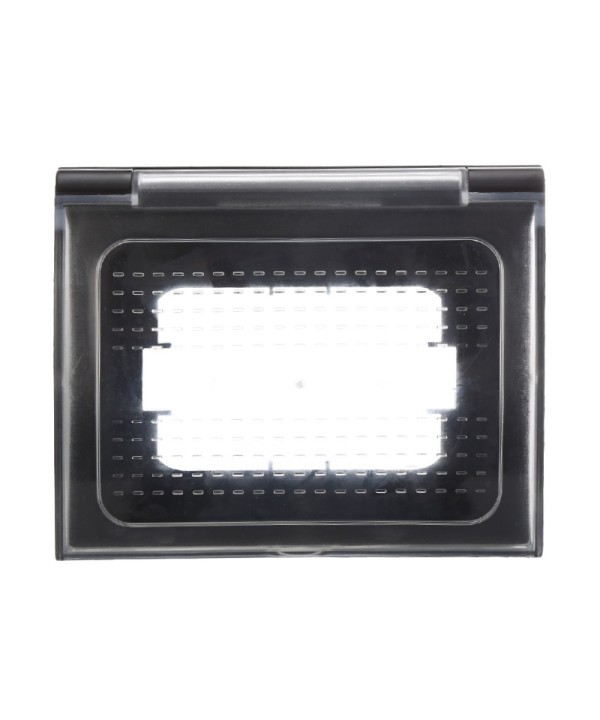 ETTROIT Placca Custodia IP44 3P Nero Universale Per Scatola 503 Compatibile Bticino Vimar Gewiss