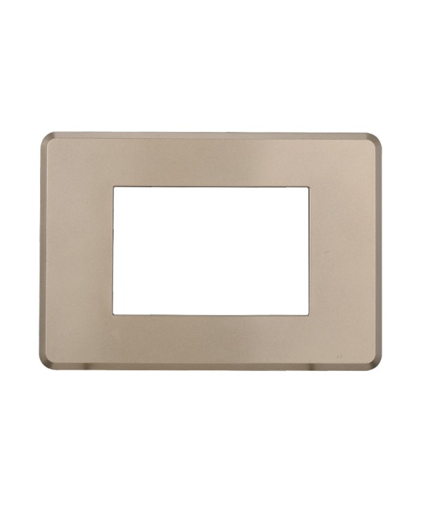 ETTROIT Placca Slim Sottile 3P Serie Moon Colore Titanio Compatibile Con Bticino Axolute Air