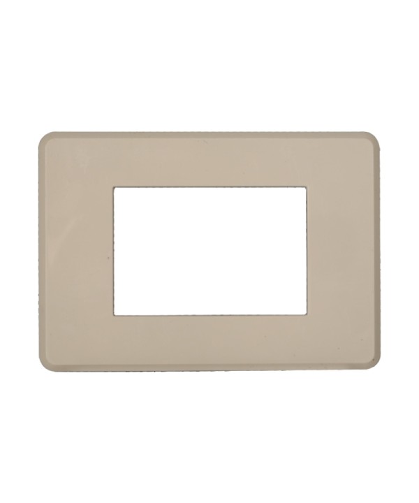 ETTROIT Placca Slim Sottile 3P Serie Moon Colore Sabbia Compatibile Con Bticino Axolute Air