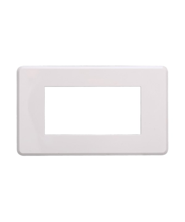 ETTROIT Placca Slim Sottile 4P Serie Moon Colore Bianco Compatibile Con Bticino Axolute Air